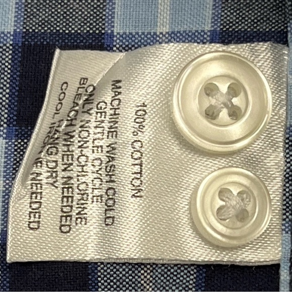 UNTUCKit Shirt Large Blue Check Button Up Cotton Business Casual Preppy Men - Picture 8 of 13